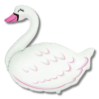 BALON FOLIOWY ŁABĘDŹ BIAŁY 80cm BALON ZWIERZĄTKO