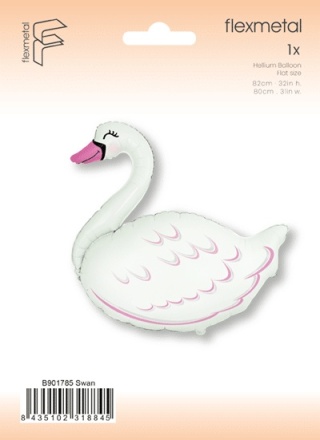 BALON FOLIOWY ŁABĘDŹ BIAŁY 80cm BALON ZWIERZĄTKO