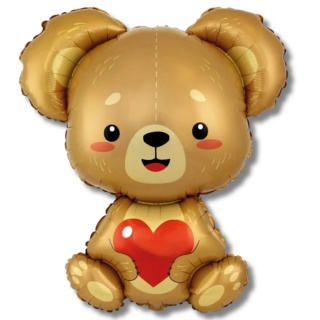 BALON FOLIOWY MIŚ Z SERCEM 85cm BALON PLUSZOWY MIŚ