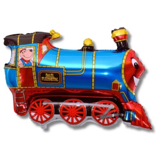 BALON FOLIOWY POCIĄG NIEBIESKI 80cm BALON POCIĄG LOKOMOTYWA