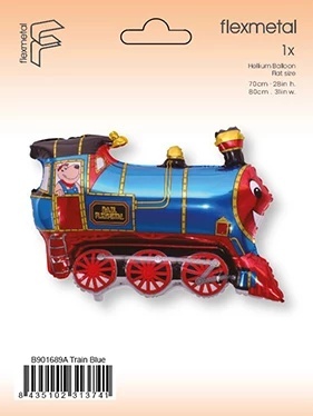 BALON FOLIOWY POCIĄG NIEBIESKI 80cm BALON POCIĄG LOKOMOTYWA