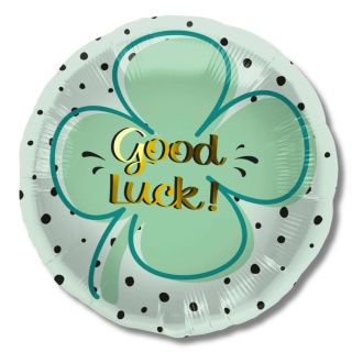 BALON FOLIOWY POWODZENIA GOOD LUCK 45cm BALON Z KONICZYNĄ NA SZCZĘŚCIE