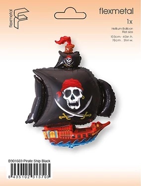 BALON FOLIOWY STATEK PIRACKI 105cm PIRACKIE PARTY STATEK