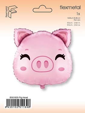 BALON FOLIOWY ŚWINKA 70cm BALON RÓŻOWA ŚWINKA