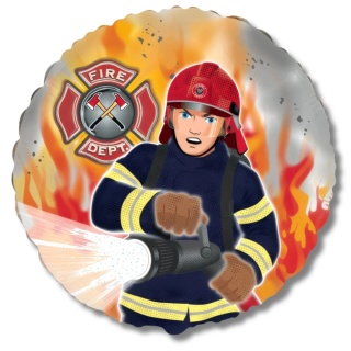 BALON FOLIOWY ZE STRAŻAKIEM 45cm BALON STRAŻAK FIREMAN