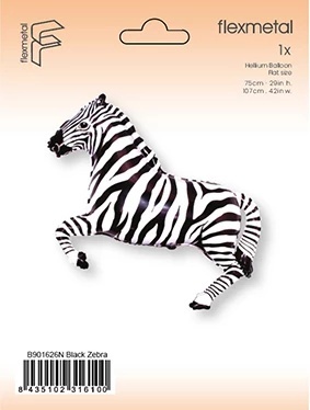 BALON FOLIOWY ZEBRA 107cm URODZINY SAFARI BALON ZEBRA