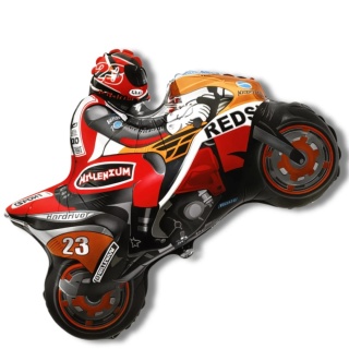 BALON MOTOCYKL SPORTOWY CZERWONY 84cm BALON ŚCIGACZ MOTOR