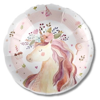 BALON PASTELOWY JEDNOROŻEC 43cm BALON Z JEDNOROŻCEM