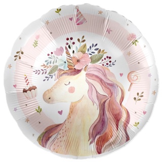 BALON PASTELOWY JEDNOROŻEC 43cm BALON Z JEDNOROŻCEM