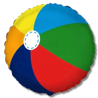 BALON PIŁKA PLAŻOWA KOLOROWA 45cm BALON WAKACYJNY PIŁKA
