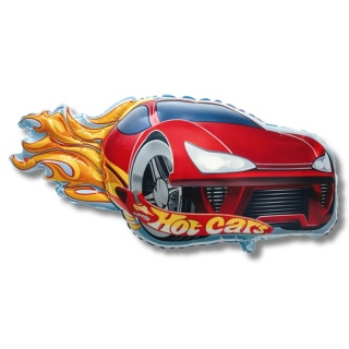 BALON SAMOCHÓD WYŚCIGOWY CZERWONY 79cm BALON HOT CARS CZERWONY