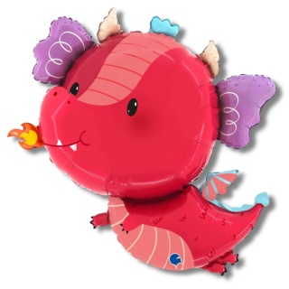 BALON SMOK CZERWONY 74cm BALON MAŁY SMOCZEK