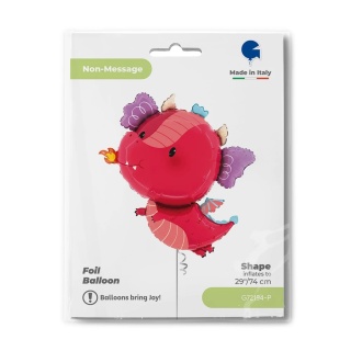 BALON SMOK CZERWONY 74cm BALON MAŁY SMOCZEK