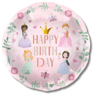 BALON URODZINOWY KSIĘŻNICZKI 45cm BALON HAPPY BIRTHDAY