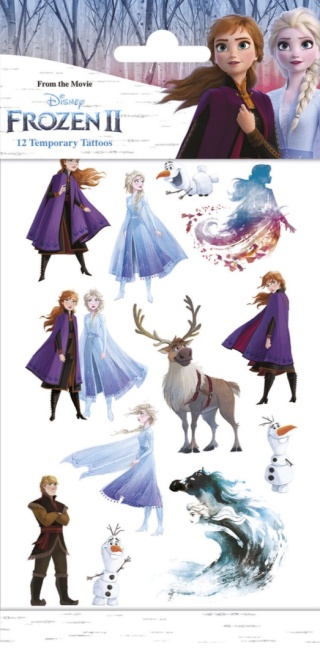 ZMYWALNE TATUAŻE DLA DZIECI KRAINA LODU 12szt.
