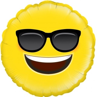 BALON FOLIOWY EMOTKA COOL 45cm BALON EMOJI COOL