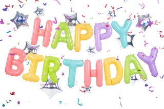 BALONOWY NAPIS HAPPY BIRTHDAY KOLOROWY 395x35cm BANER