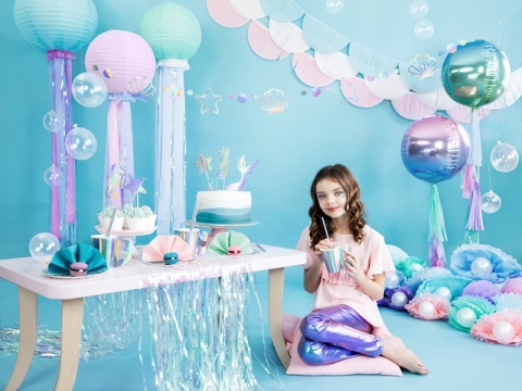 BALON FOLIOWY KULA OMBRE NIEBIESKA 35cm BALON KULA NIEBIESKO-ZIELONA