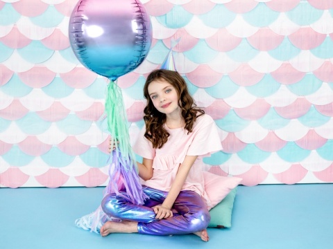 BALON FOLIOWY KULA OMBRE RÓŻOWA 35cm BALON KULA RÓŻOWO-NIEBIESKA