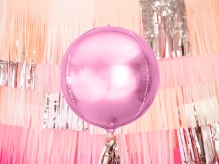 BALON FOLIOWY KULA RÓŻOWA 40cm BALON KULA PINK