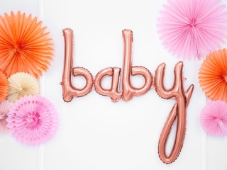 BALON NAPIS BABY 73x75cm NAPIS BALONOWY BABY