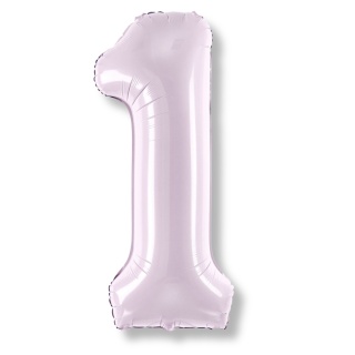 FOLIOWY BALON CYFRA 1 JASNY FIOLETOWY 72cm URODZINY HEL/POWIETRZE