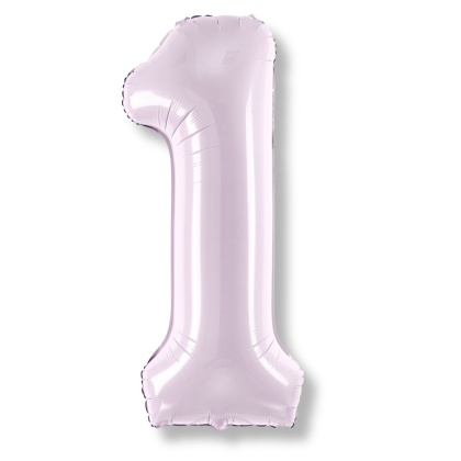 FOLIOWY BALON CYFRA 1 JASNY FIOLETOWY 72cm URODZINY HEL/POWIETRZE