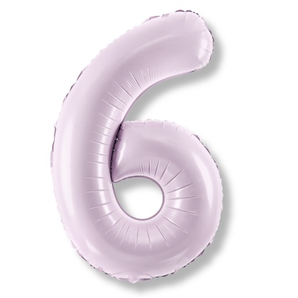 FOLIOWY BALON CYFRA 6 JASNY FIOLETOWY 72cm URODZINY HEL/POWIETRZE
