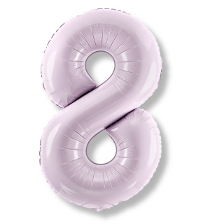 FOLIOWY BALON CYFRA 8 JASNY FIOLETOWY 72cm URODZINY HEL/POWIETRZE