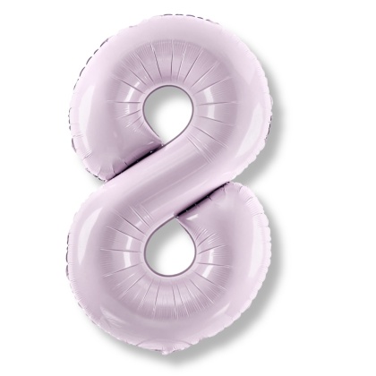 FOLIOWY BALON CYFRA 8 JASNY FIOLETOWY 72cm URODZINY HEL/POWIETRZE