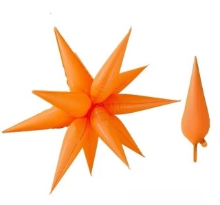 BALON FOLIOWY GWIAZDA NEONOWA POMARAŃCZOWA 48cm GWIAZDA NEON ORANGE