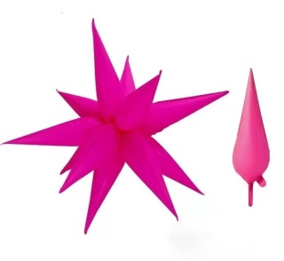 BALON FOLIOWY GWIAZDA NEONOWA RÓŻOWA 48cm GWIAZDA NEON PINK
