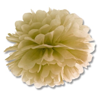 DEKORACYJNY POMPON Z BIBUŁY ZŁOTY 25cm DEKORACJA WISZĄCA 1szt.