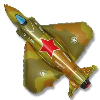 BALON SAMOLOT MYŚLIWIEC WOJSKOWY 99cm BALON SAMOLOT