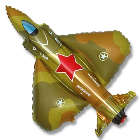 BALON SAMOLOT MYŚLIWIEC WOJSKOWY 99cm BALON SAMOLOT