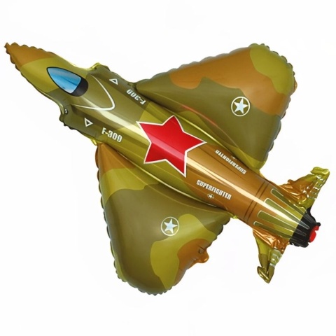 BALON SAMOLOT MYŚLIWIEC WOJSKOWY 99cm BALON SAMOLOT