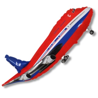 BALON SAMOLOT PASAŻERSKI 100cm CZERWONY BALON SAMOLOT