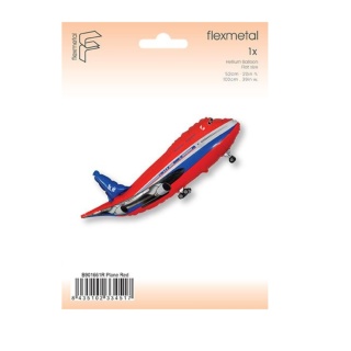 BALON SAMOLOT PASAŻERSKI 100cm CZERWONY BALON SAMOLOT