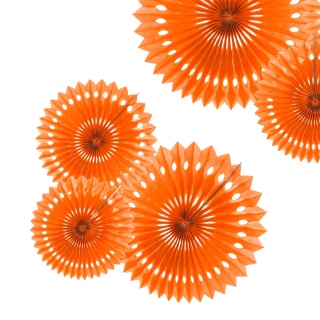 DEKORACYJNE ROZETY POMARAŃCZOWE 3szt. DEKORACJA WISZĄCA ROZETY 20-30cm