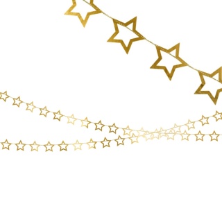 GIRLANDA ZŁOTE GWIAZDKI 2,9m BOHO WISZĄCA OZDOBA