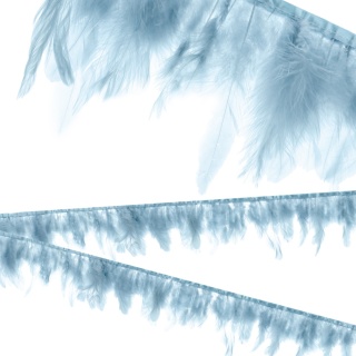 GIRLANDA Z PIÓR NIEBIESKA 1m BOHO WISZĄCA OZDOBA