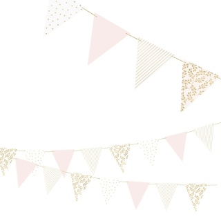 GIRLANDA FLAGIETKI MIX WZORÓW 2,1m WISZĄCA OZDOBA