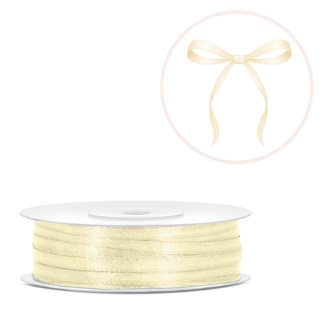 TASIEMKA SATYNOWA 3mm KREMOWA 50m