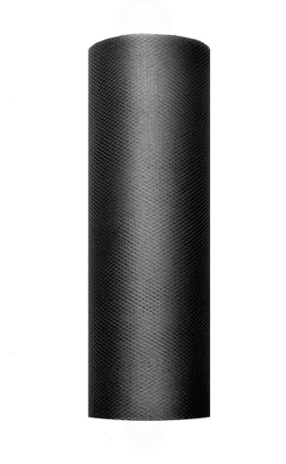 TIUL W ROLCE CZARNY 9m szer. 15cm