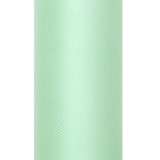 TIUL W ROLCE MIĘTOWY ZIELONY 9m szer. 15cm