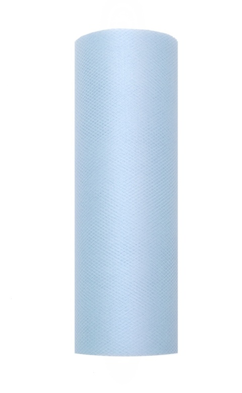 TIUL W ROLCE BŁĘKITNY 9m szer. 15cm