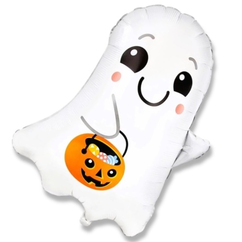 BALON FOLIOWY DUSZEK BIAŁY 75cm BALON NA HALLOWEEN DUCH