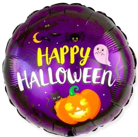 BALON FOLIOWY HAPPY HALLOWEEN 45cm BALON NA HALLOWEEN