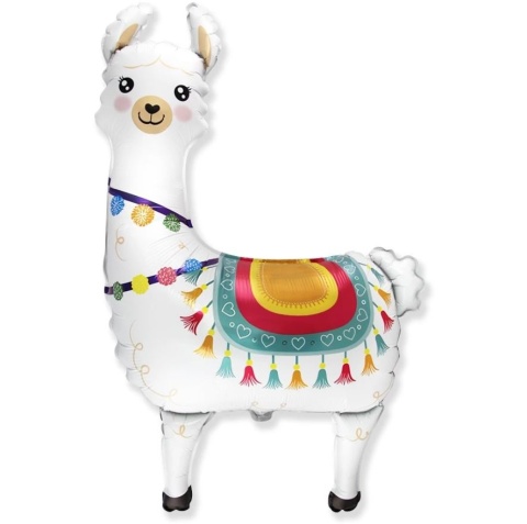 BALON FOLIOWY LAMA 93cm BALON BIAŁA LAMA