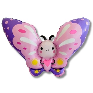 BALON FOLIOWY MOTYL RÓŻOWY 113cm BALON MOTYL